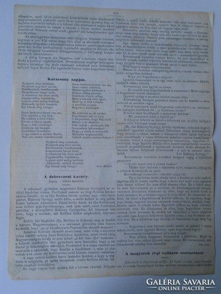 S0624   Királyi Pál - Szepetnek, Zala - orsz. képviselő - fametszet és cikk-1861-es újság címlapja