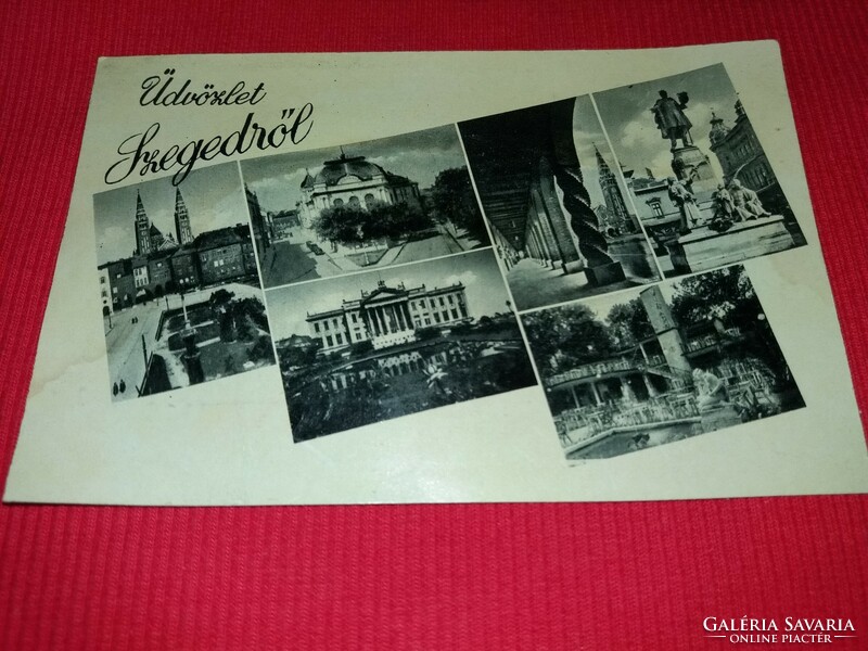 Antik SZEGED fekete -fehér postatiszta képeslap Weinstock Ernő műhelyéből a képek szerint 61