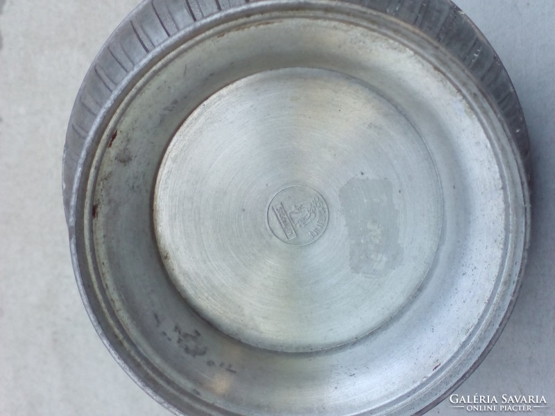 Tin jug - old - marked