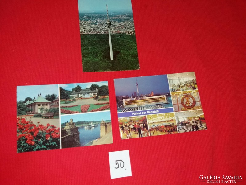 Old postcards (German) German cities berlin stuttgart dresden 1960s-70s 3 in one 50