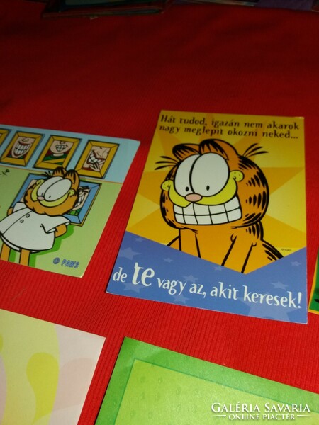 Retro postcard package 7 pcs mail clear + envelope + bookmark garfield humorous factory condition 13