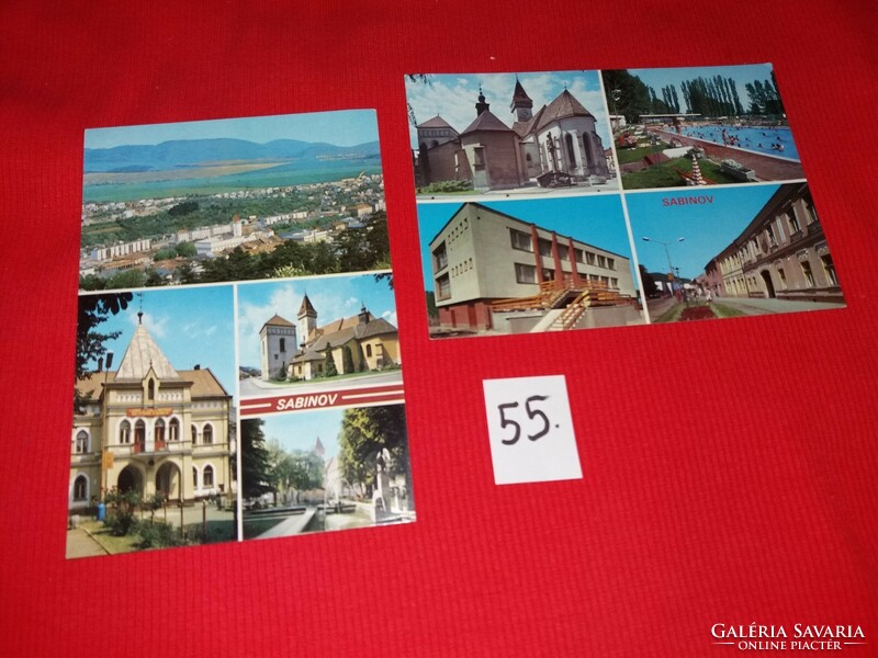 Old postcards (Czechoslovak) Little Sibenik Sabinov 1960s-70s 2 in one 55