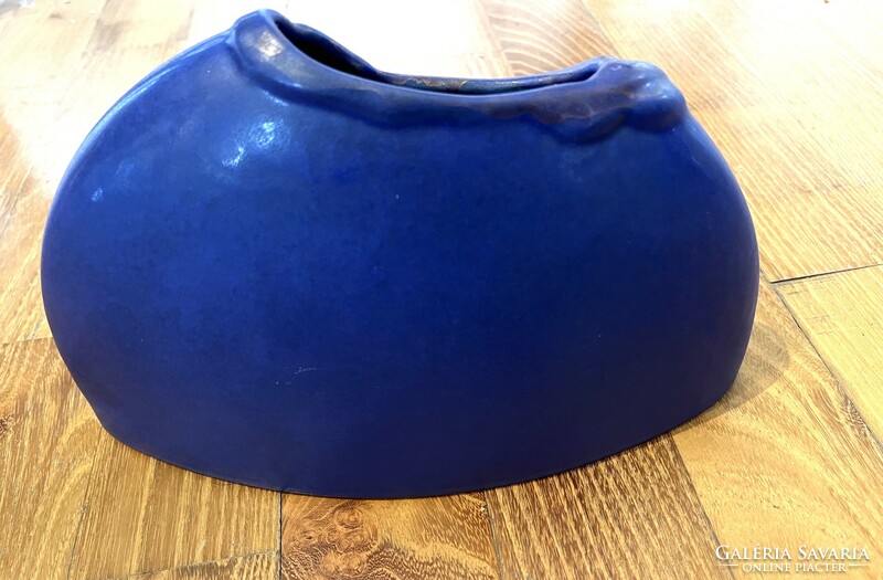 Royal blue French ceramic vase