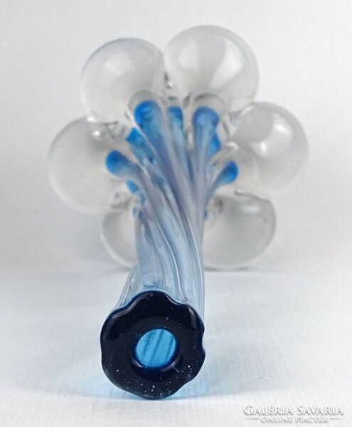 1O203 antique colored blue moser glass vase fiber vase 28.5 Cm