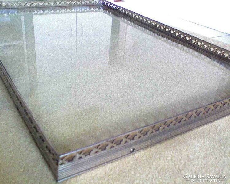 Copper-glass decorative tray