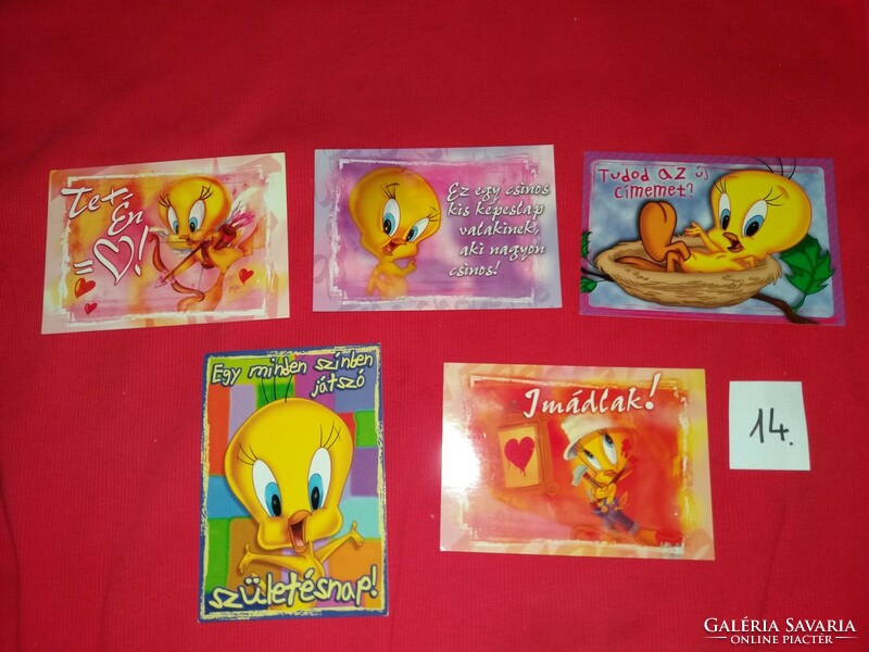 Retro postcard pack of 5 post-clean silly tunes looney tunes tszrike humorous factory condition 14