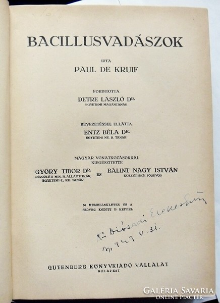 Paul de Kruif: Bacillusvadászok [1930]