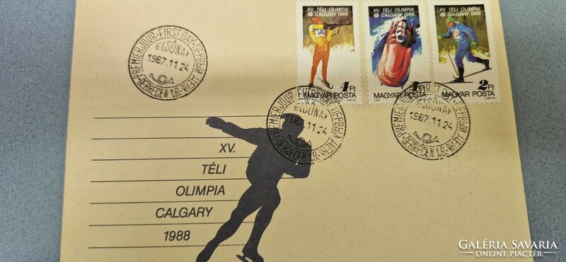 Elsőnapi boríték, XV. Téli Olimpia Calgary 1988.