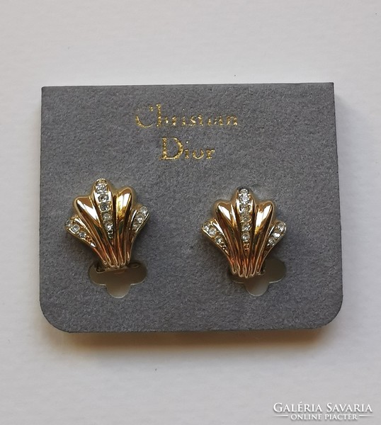 Christian Dior kagyló alakú klipszes fülbevaló