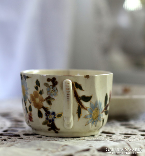 Antik Zsolnay fajansz csésze szett (2)
