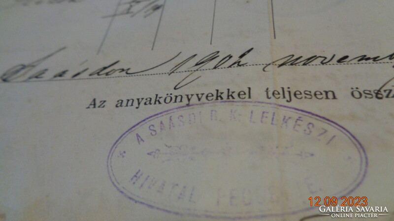 Birth certificate notice from 1902