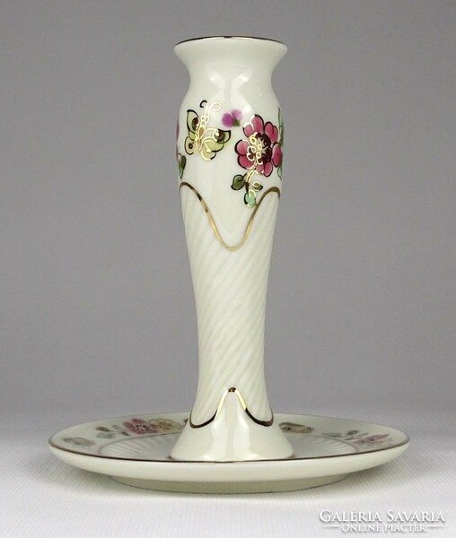 1O342 butterfly butter colored Zsolnay porcelain candle holder 14 cm