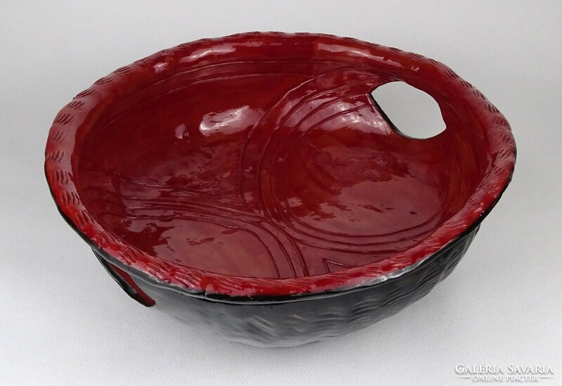 Marked 1O259 weaver kati ceramic fruit offering bowl 27.5 Cm