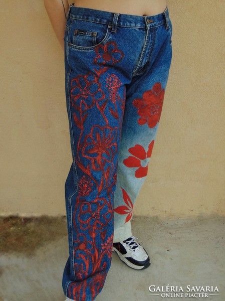 Hand painted jeans