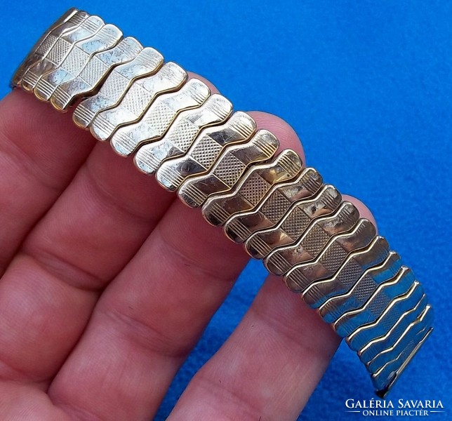 Antique gold-plated 18 gauge watch strap