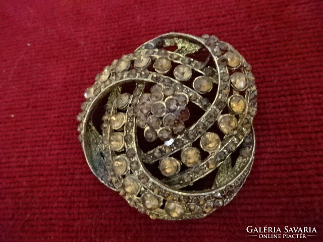 A small stone pendant from the 70s in a gold-plated frame, diameter 5 cm. Jokai.