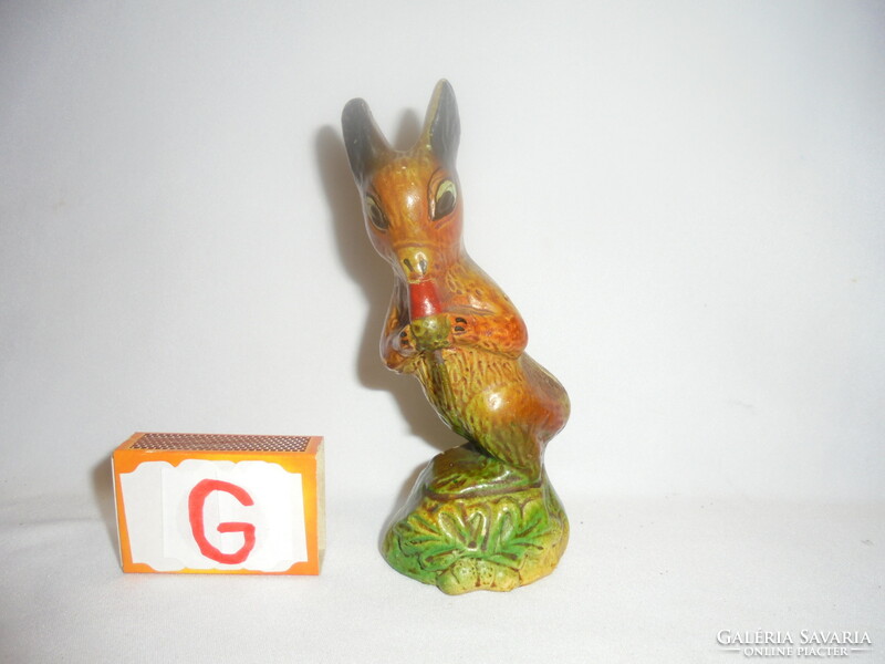 Retro plaster animal figure - anno farewell son - rabbit? Squirrel? Other? :)