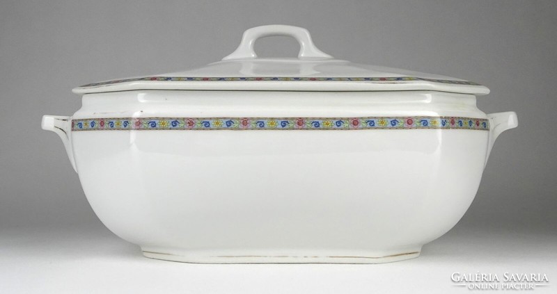 1O393 old marked Czech porcelain soup bowl