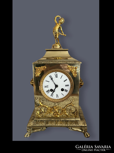 Antique restored mantel clock, table clock, furniture clock pendulum clock
