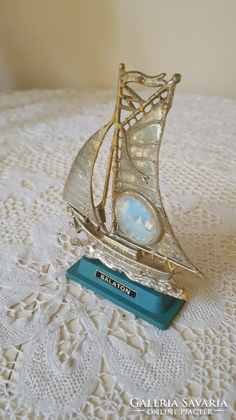 Retro, Balaton memory, plastic sailing ship