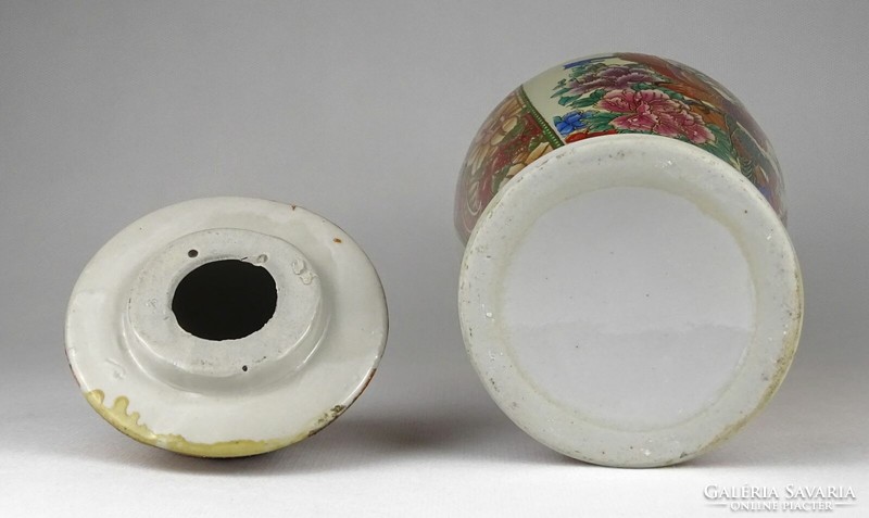 1O382 Hibátlan gazdagon díszített kínai porcelán váza urna váza 30 cm