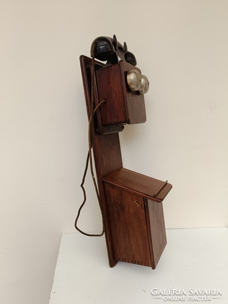 Antique telephone 1930-1945 large wall mounted rare device 923 6046