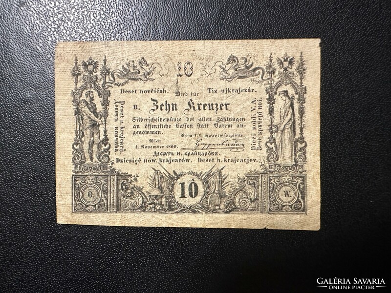 10 Kreuzer 1860. Nice, original condition!!