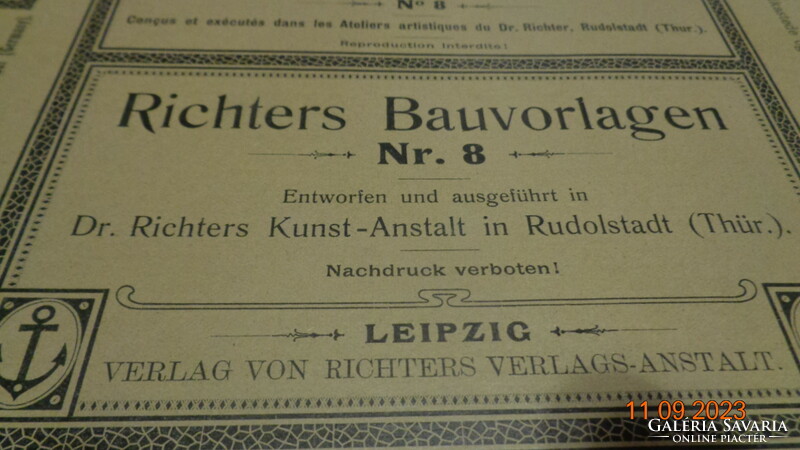 Richters  Bauvorlagen  , múlt század eleji  modell játék  katalógus  ,  Újszerű állapot !