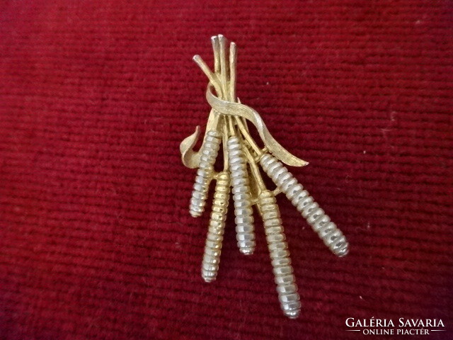Gold-plated brooch, pin from the 70s, width 4 cm. Jokai.