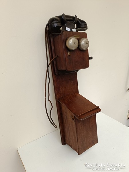 Antik telefon 1930-1945 nagy méretű falra szerelhető ritka készülék 923 6046