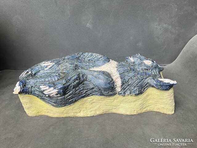 Ildíkó Várnagy's ceramic bear - a contemporary of the artist Lívia Gorka.