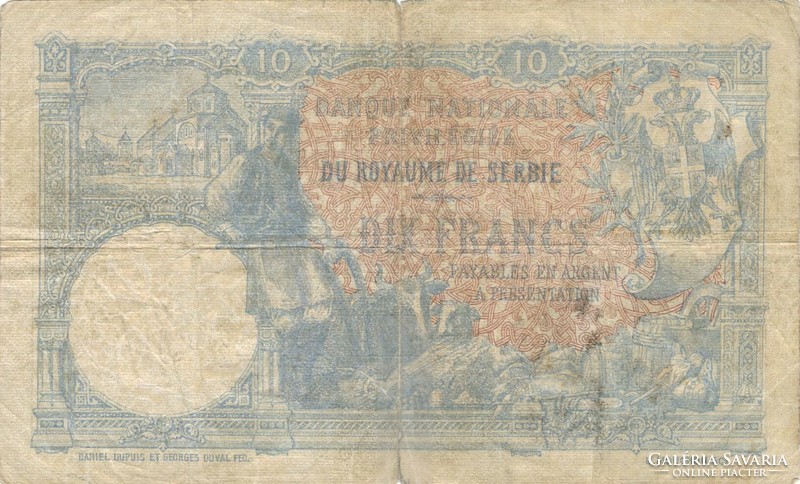 10 dinár 1893 Szerbia 2 eredeti állapot.