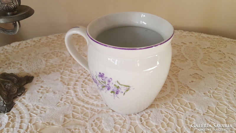A beautiful old, forget-me-not porcelain cup, cobweb