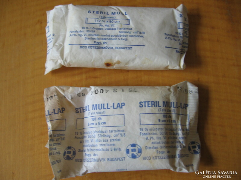 2 csomag retro kötszer steril mull