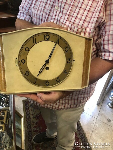 Wall clock, vintage from the 1950s, size 35 x 22 cm.