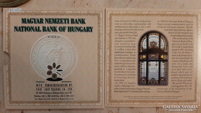 Magyarország pénzérméi  1999  BU  dísztokban forgalmi sor