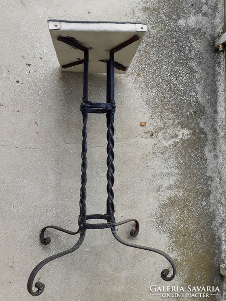 Wrought iron flower stand, table leg