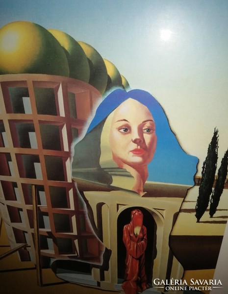 René Magritte stílusában, csodás, nagyméretű, jelzett, számozott nyomat. Lenyűgöző!