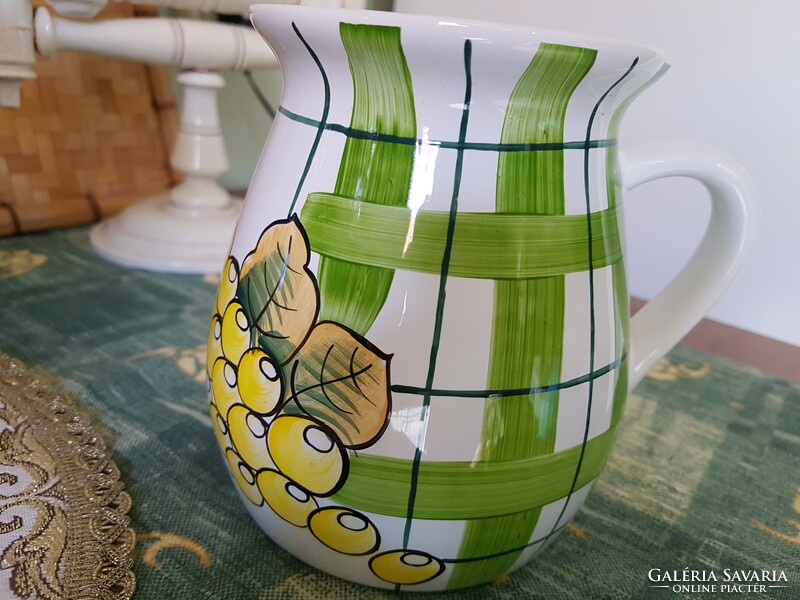 Glazed ceramic jug. Cup