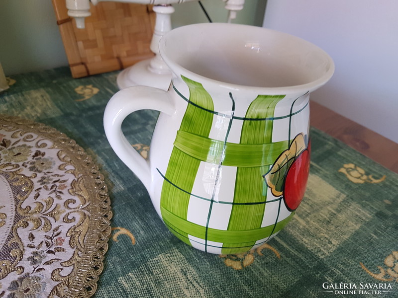 Glazed ceramic jug. Cup