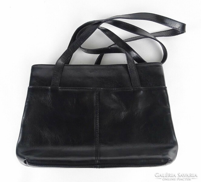 1O761 pelleteria luca - vera pelle Italian black leather women's bag