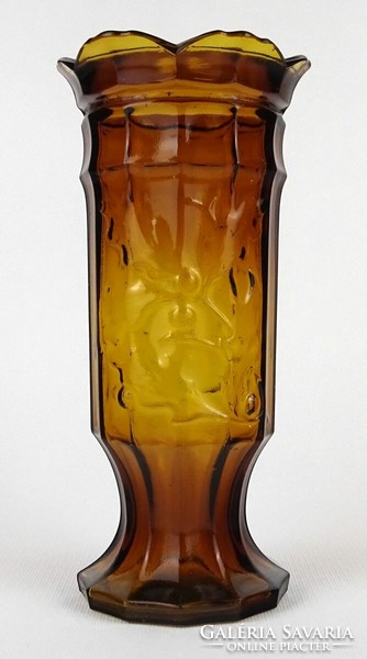 1O425 old holly decorative glass vase 20.5 Cm