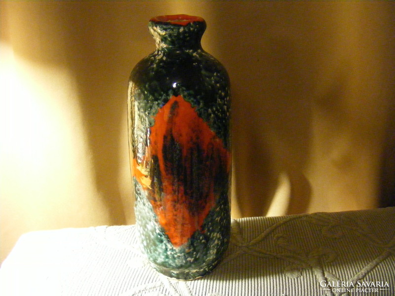 Retro craftsman marked ceramic vase with handles