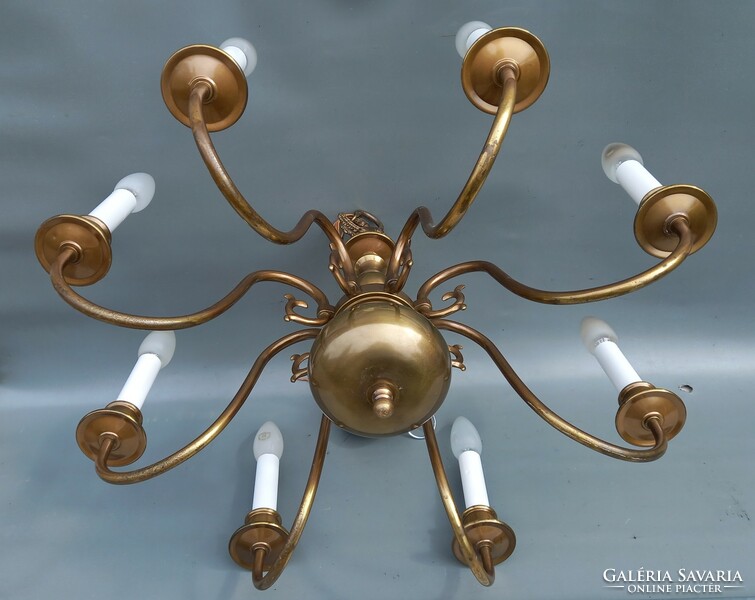 Flemish copper chandelier with 8 arms
