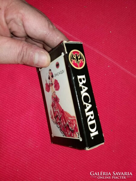 Retro Baccardi advertisement with rummy French card box according to pictures