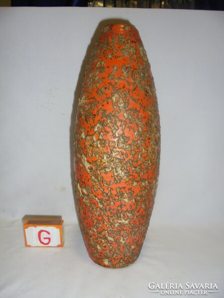 Retro tógej ceramic rucksack, splattered vase - 30 cm