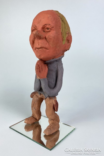 Unique ceramic politician caricature statue portrait 2006