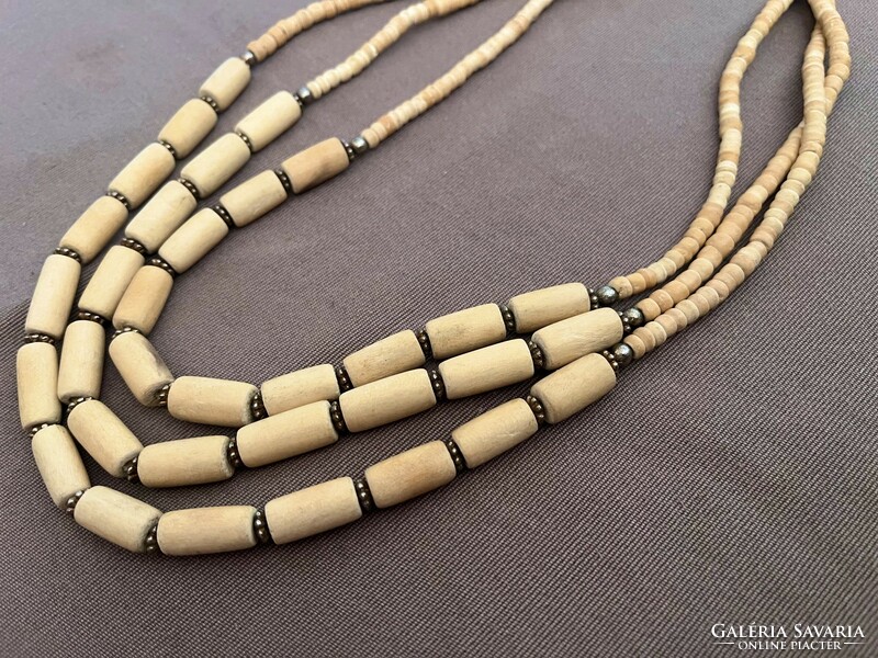 3-row mistletoe necklace