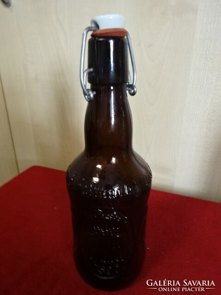 Antique German beer bottle with buckle, hofmark bier. Jokai.