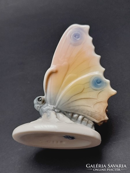 Volkstedt, ens porcelain butterfly, 7 x 7 cm